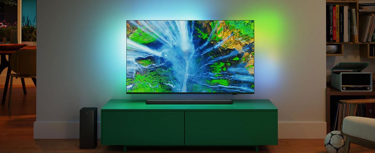 Philips Soundbar in a living room