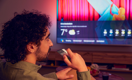 Smart TV voice control feature mobile