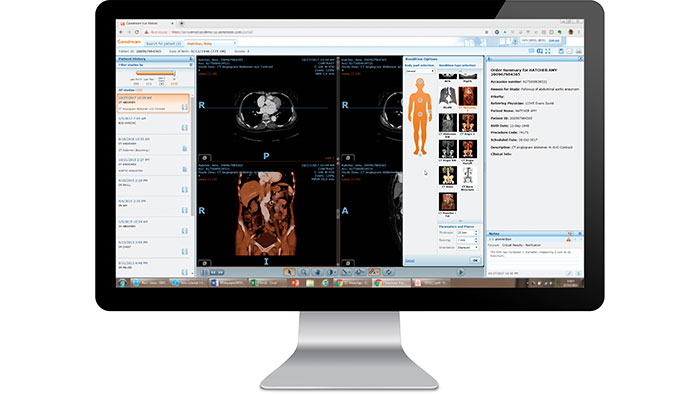 enterprise viewer interface screen on a monitor